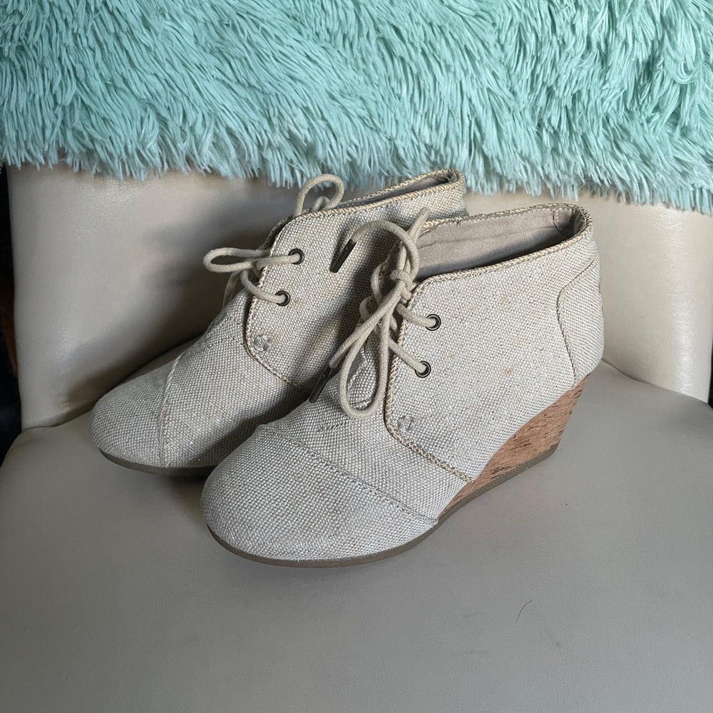 TOMS wedge booties